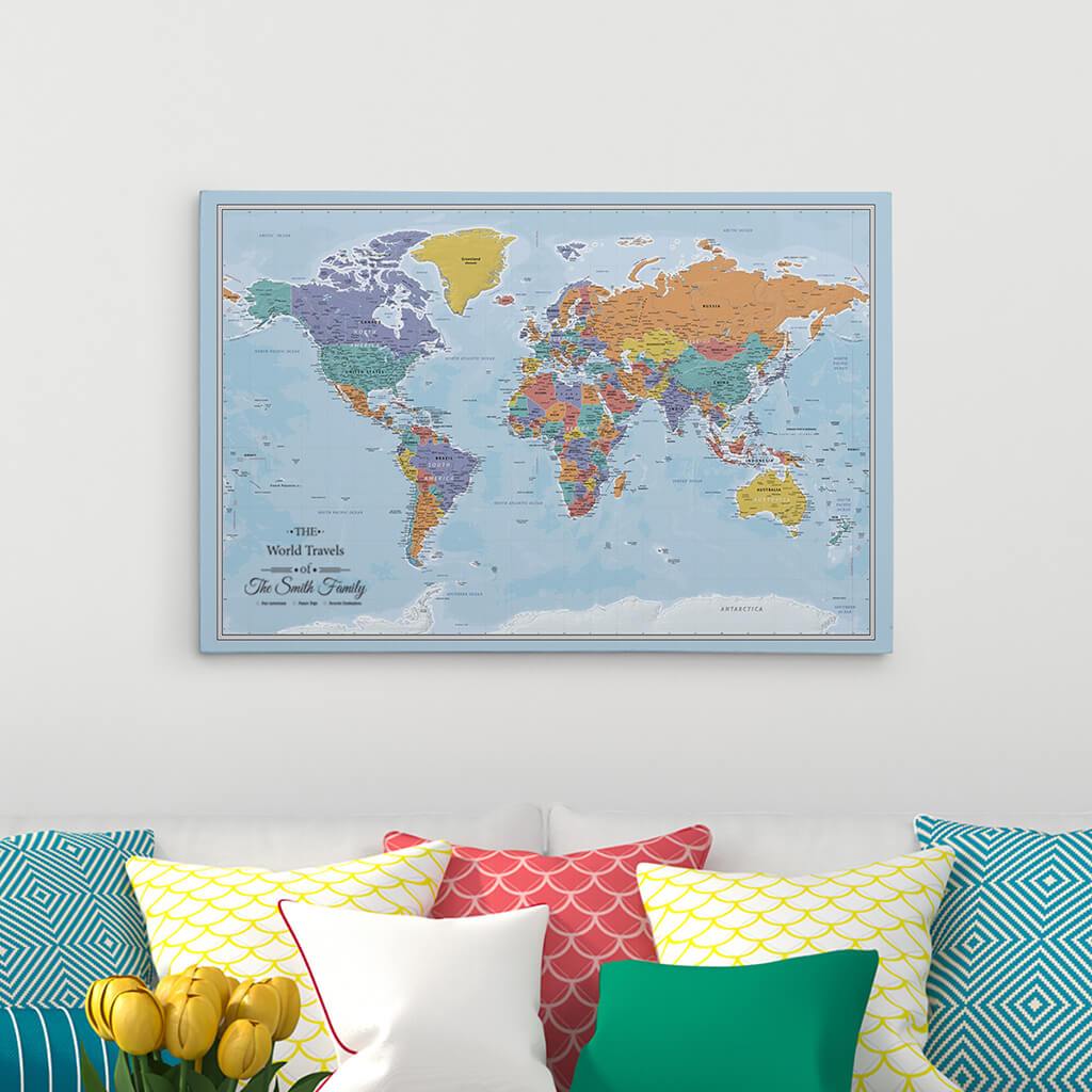 Black And White World Map Black And White Push Pin World Map Wall Art Travel Map World Map Canvas Large World Map sold Panels World Map Print