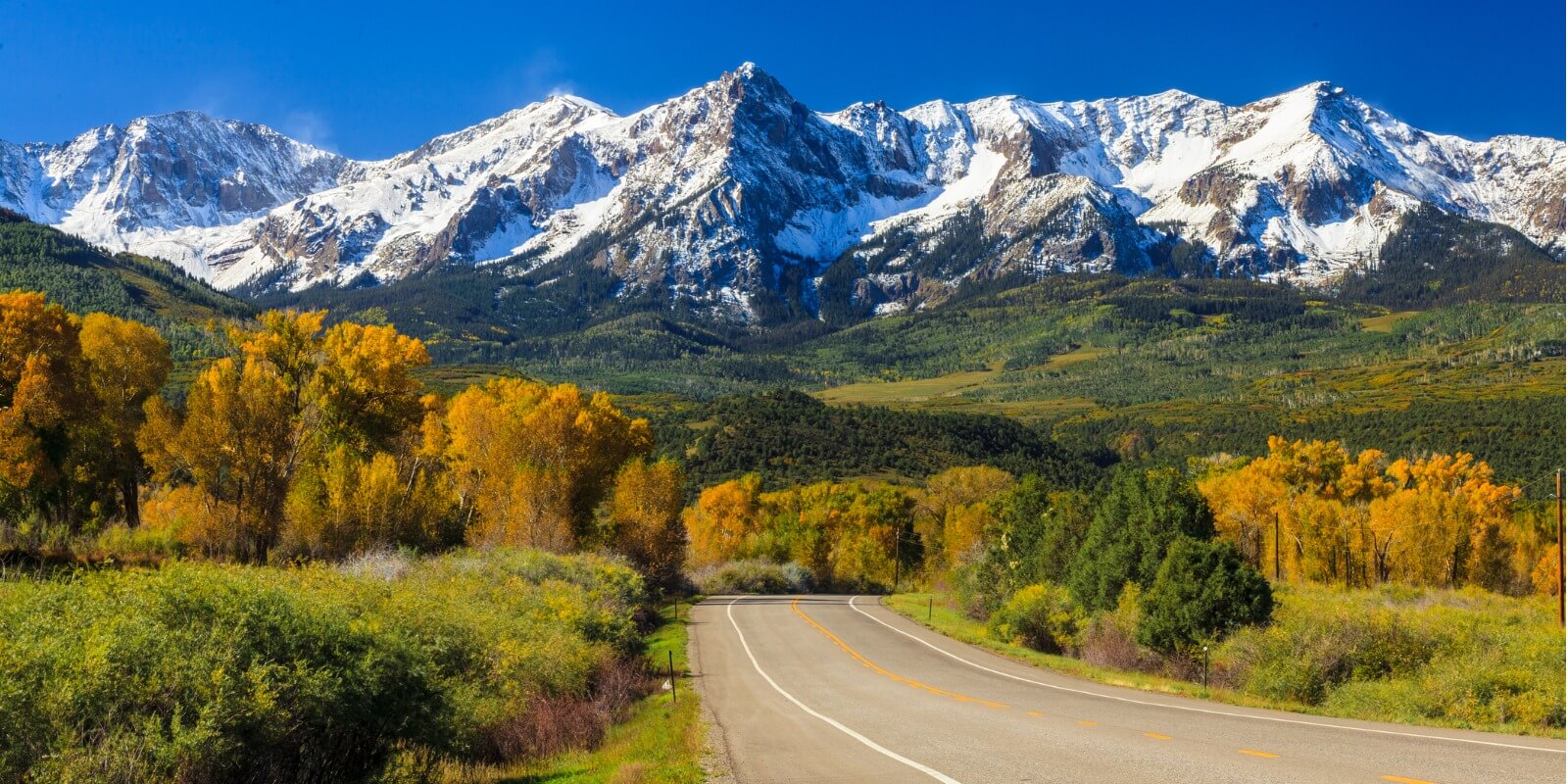 Beautiful Country Road, Mountain Scenery, Colorado, USA