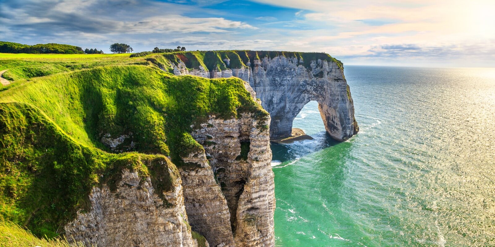 Cliffs at Aval of Etretat, Normandy, France, Europe