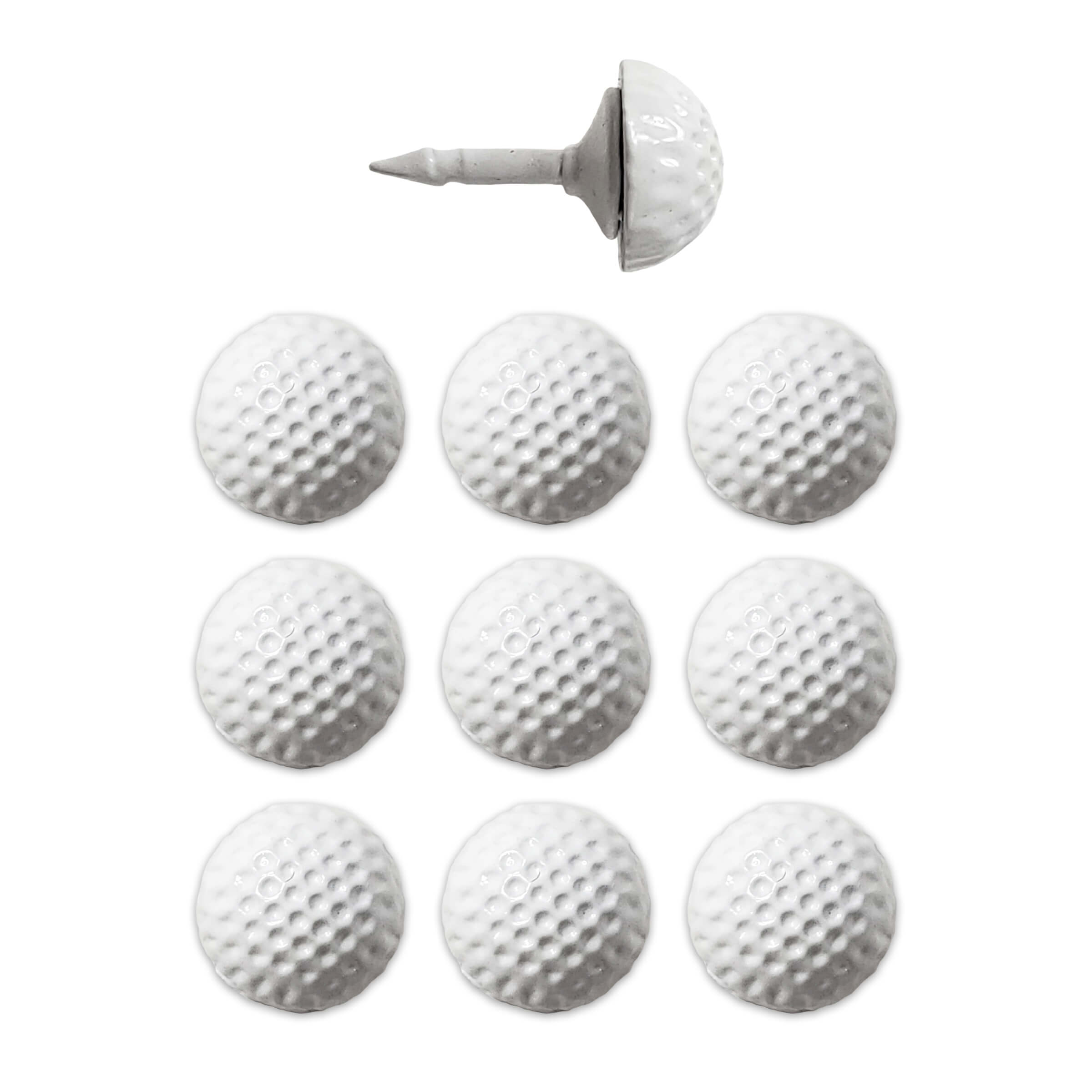 Set of 10 Golf Ball Push Pins