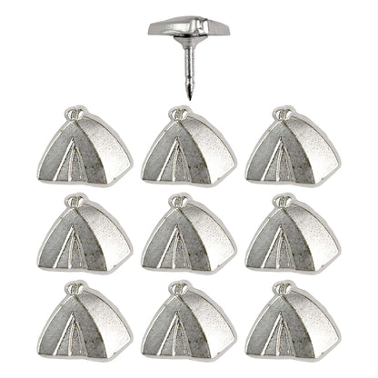 Silver Tent Push Pins - Set of 10