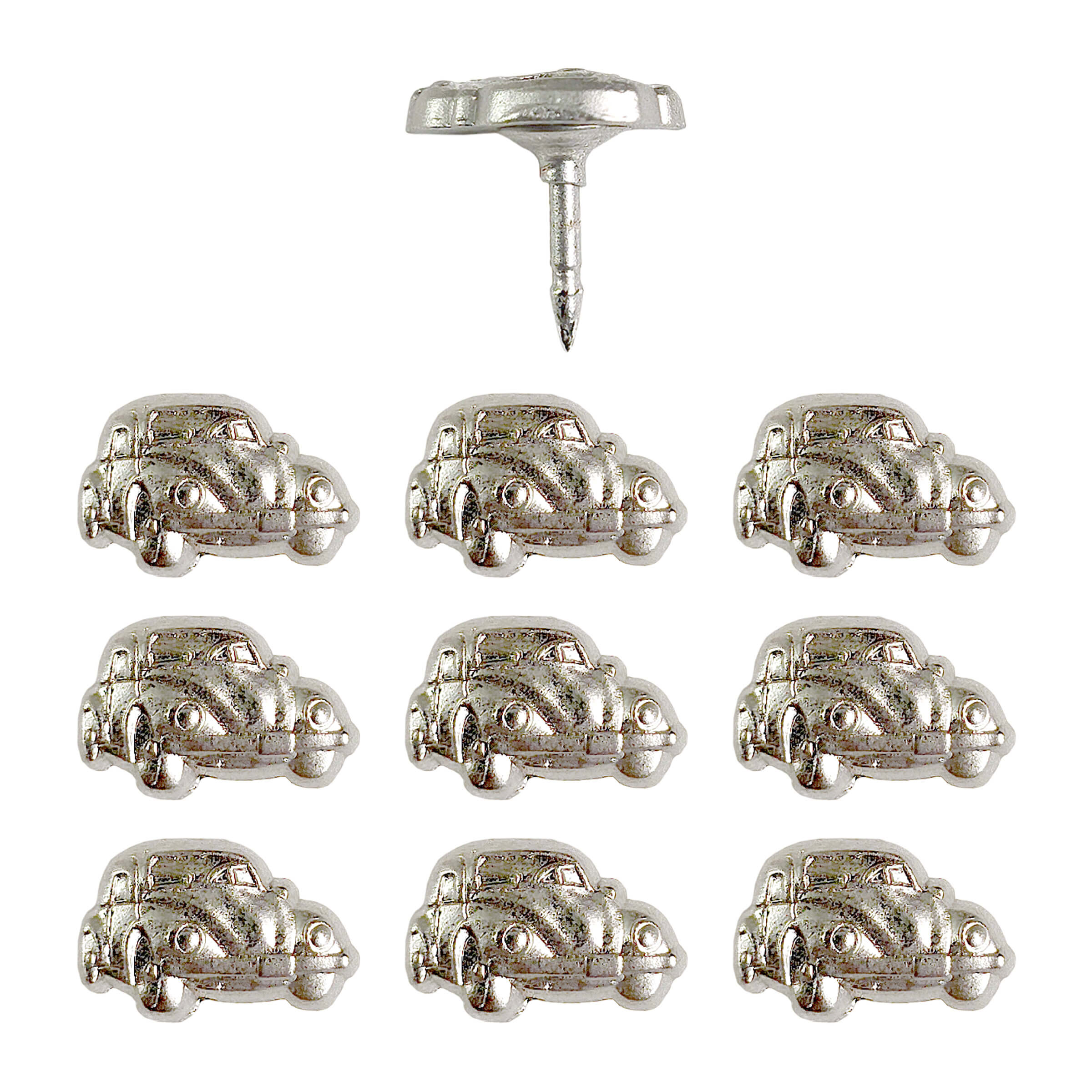 VW Bug Push Pins - Silver & Gold Volkswagen Bug Pins