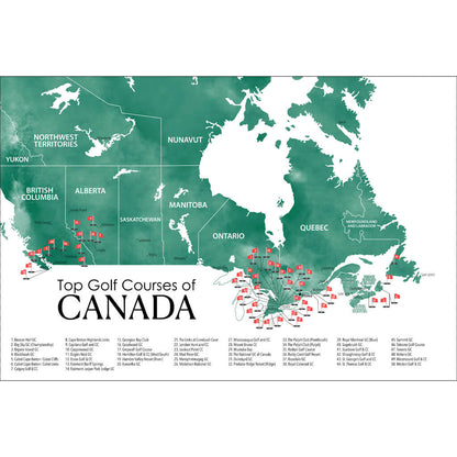 Full Map Preview of Canada Golf Courses