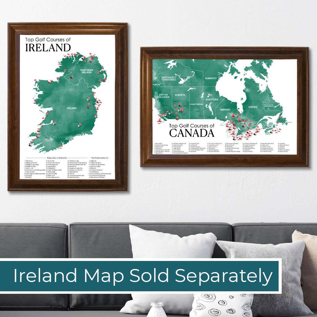 Comparison of Golf Map to a Standard World Map