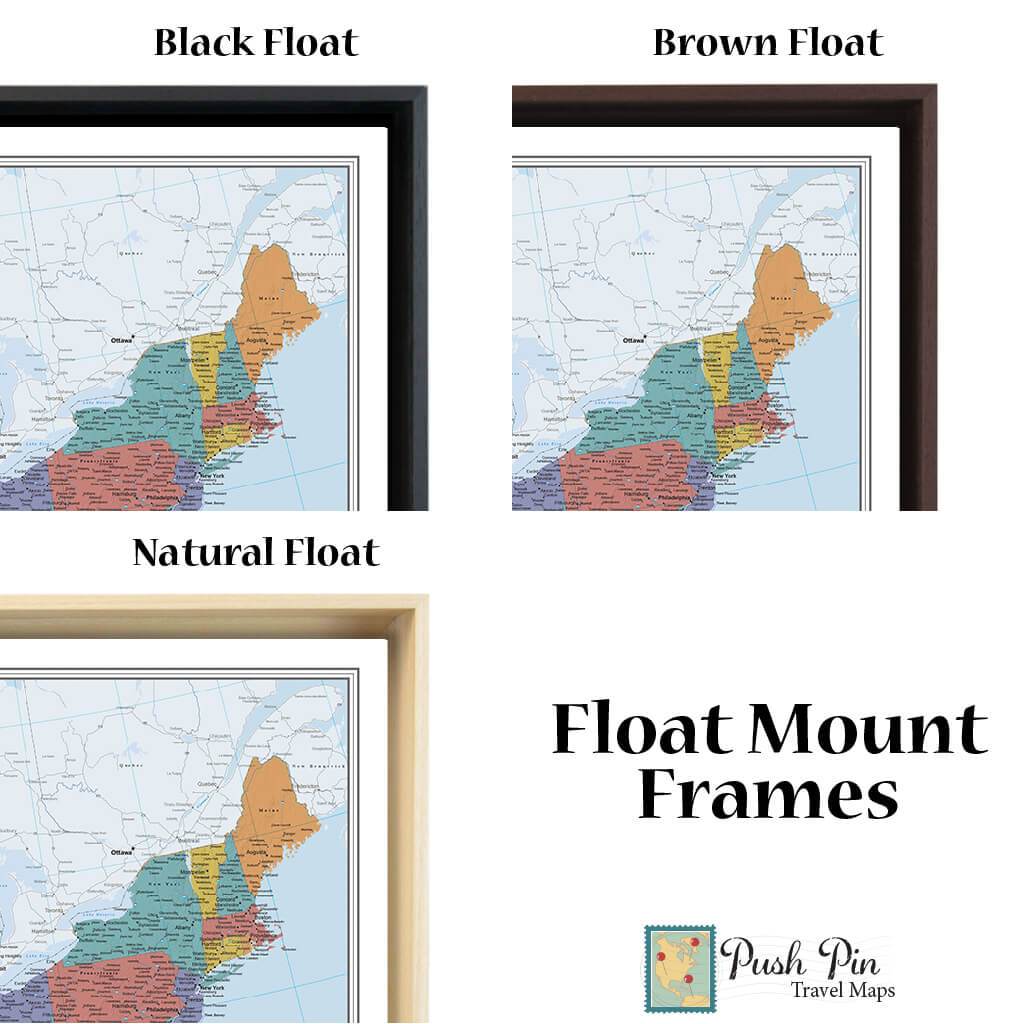 Optional Float Frame Colors for 24x36 size only*