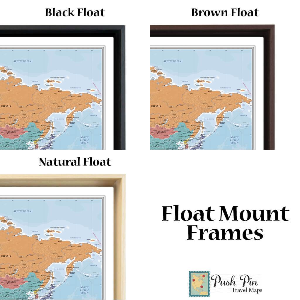 Optional Float Frame Colors - 24x36 size only*