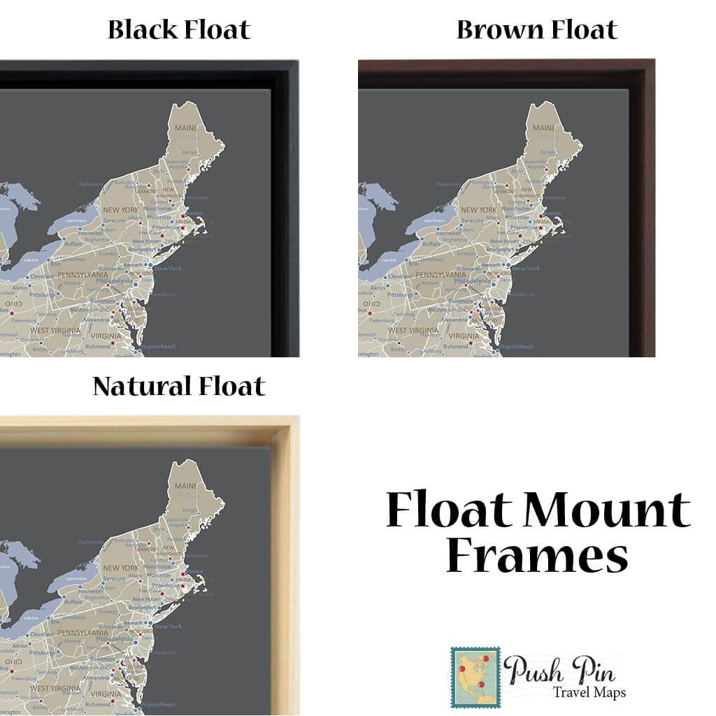 Optional Float Frame colors for 24x36 size only