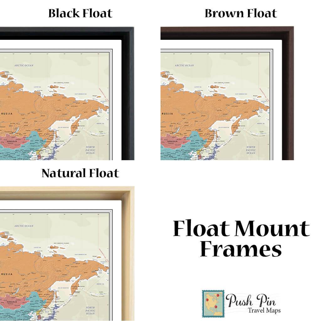 Optional Float Frame Colors for 24x36 size only*