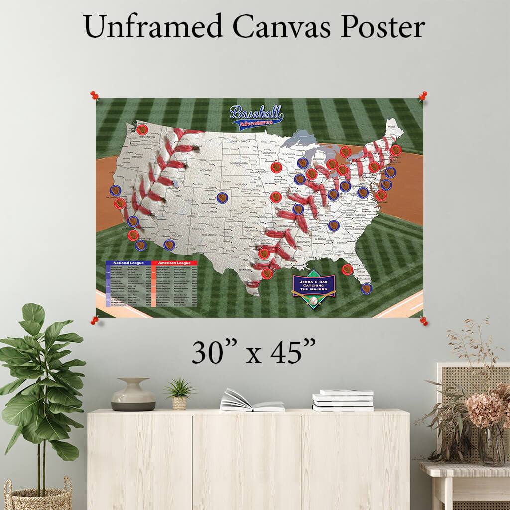 Baseball Adventures Canvas Poster 30 x 45