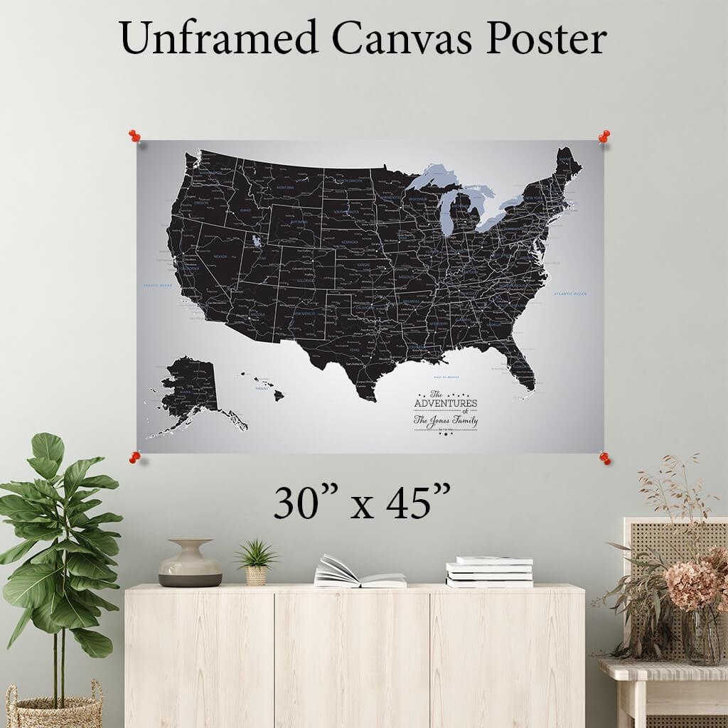 Black Ice Canvas Poster 30&quot; x 45&quot;