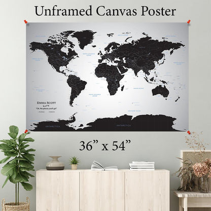 Black Ice World Canvas Poster 36" x 54"