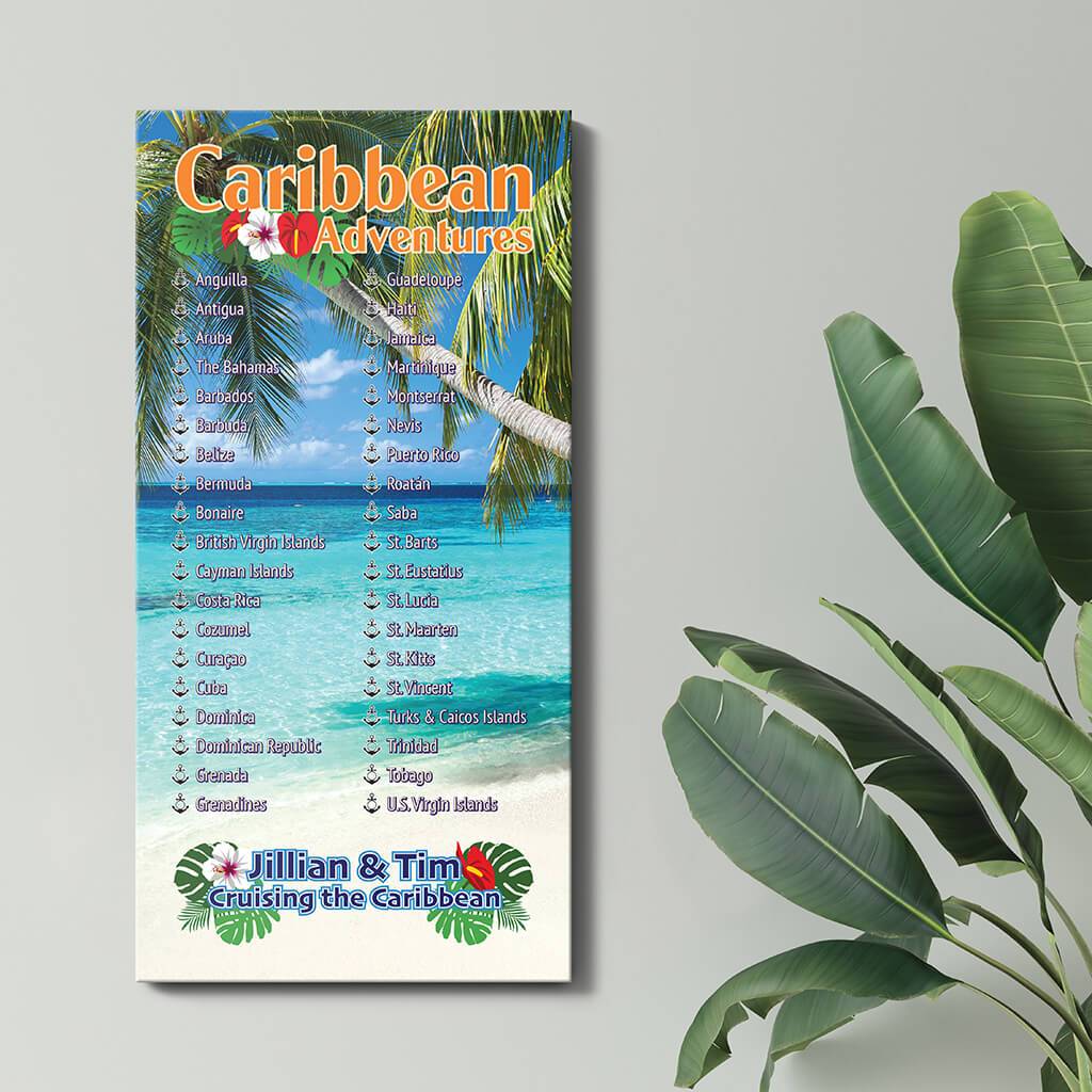 Caribbean Destinations Bucket List Gallery Wrapped Style