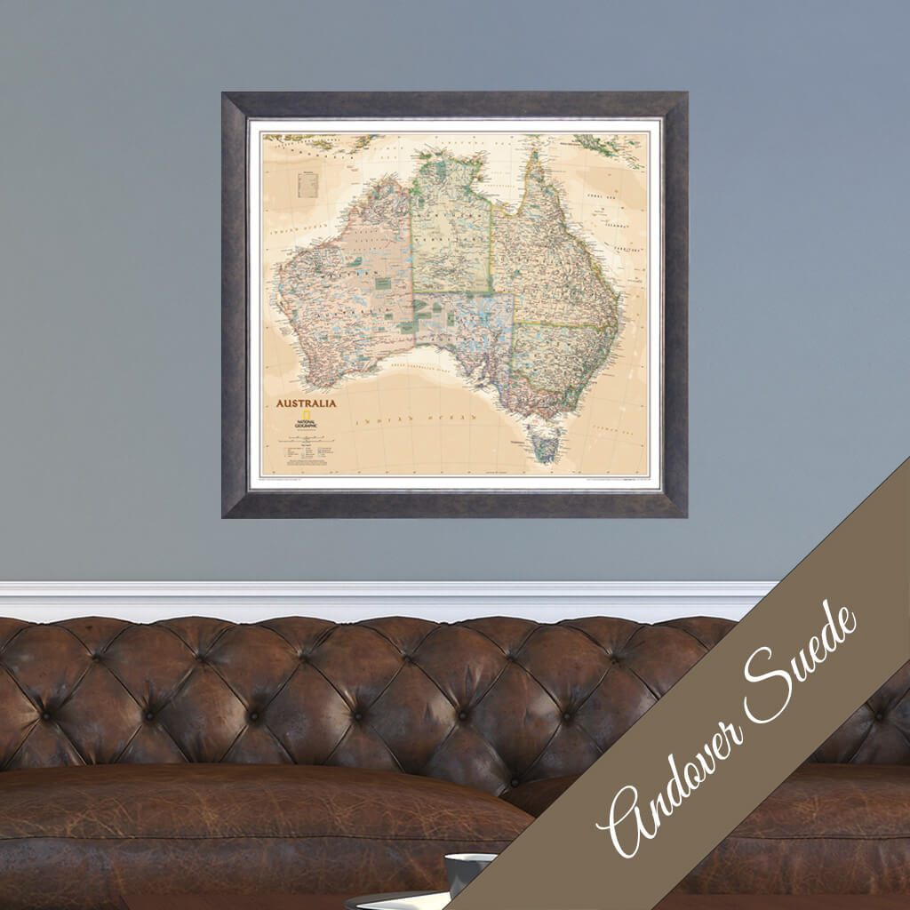 Canvas - Executive Australia Travel Map with Pins