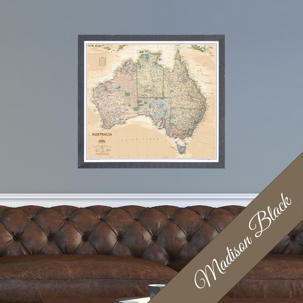 Canvas - Executive Australia Travel Map with Pins