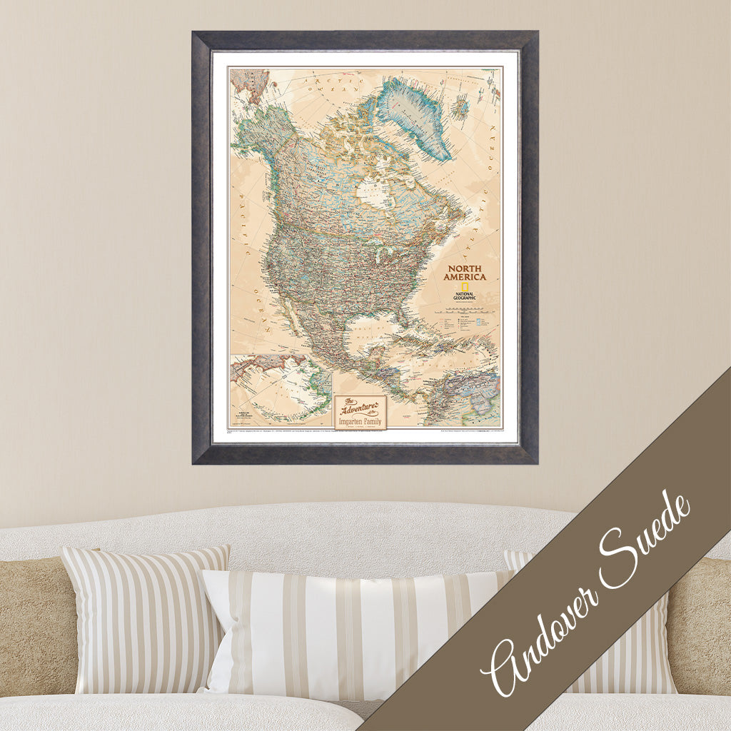 Canvas - Executive North America Travel Map with Pins