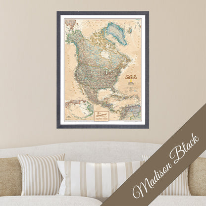 Canvas - Executive North America Travel Map with Pins