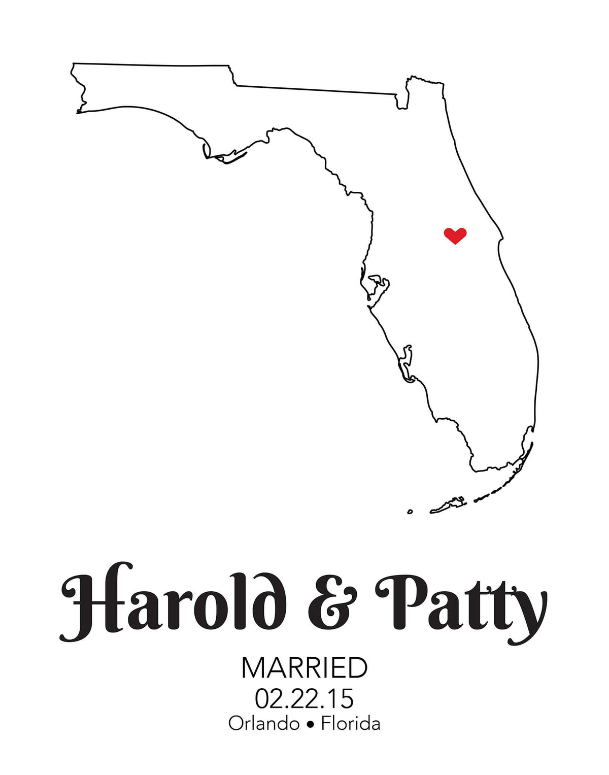 Closeup of Florida State Milestone Map Prints