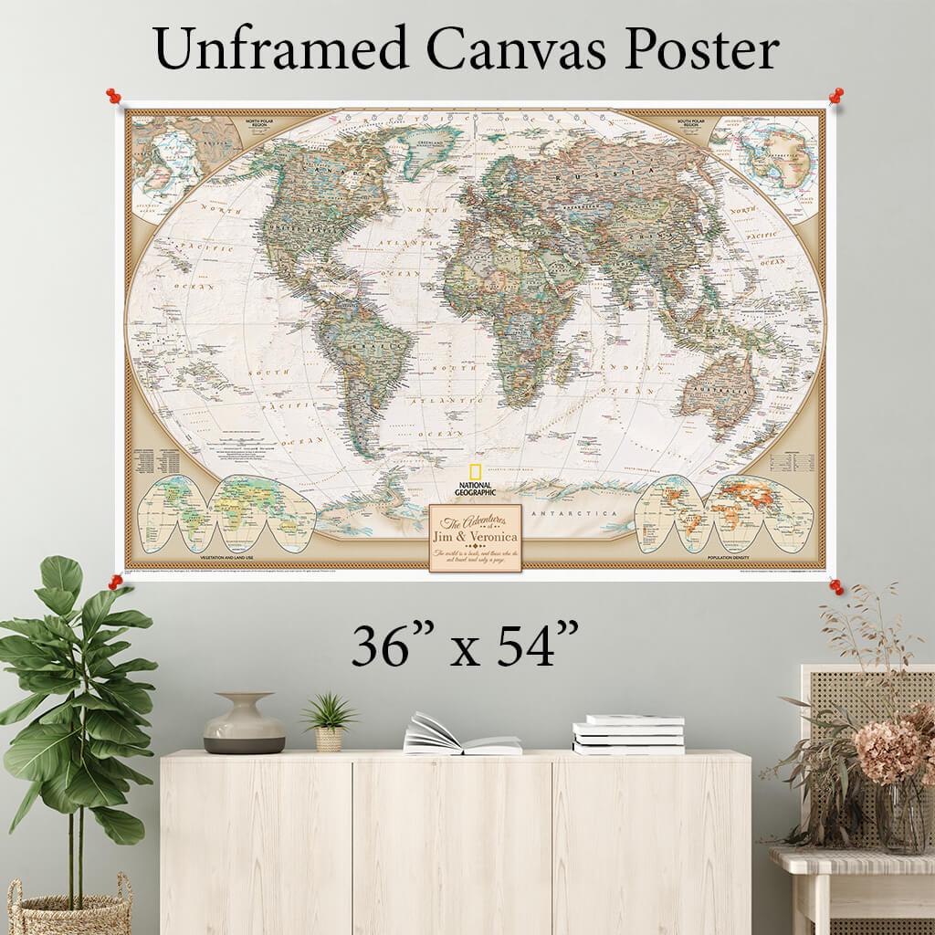 WORLD MAP hot POSTER