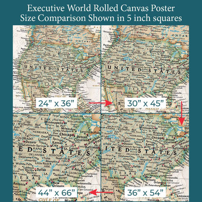 Font Size Comparison on 4 Poster Sizes