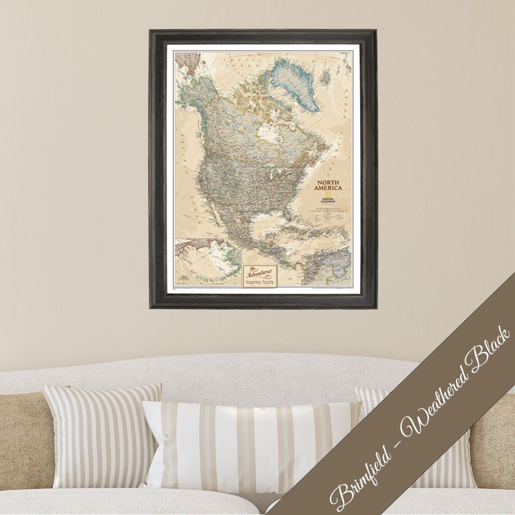 Canvas - Executive North America Travel Map with Pins