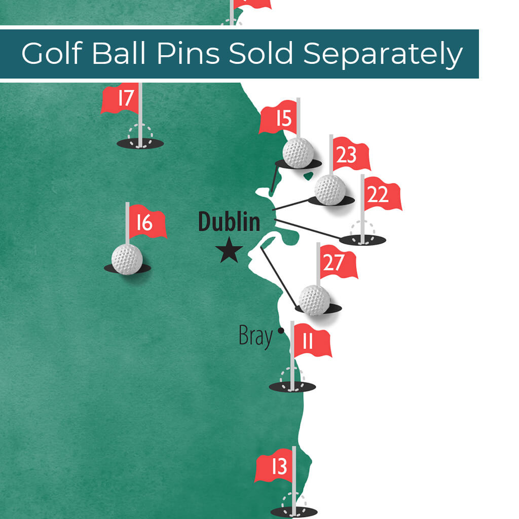 Cast Metal Golf Ball Push Pins Sold Separately