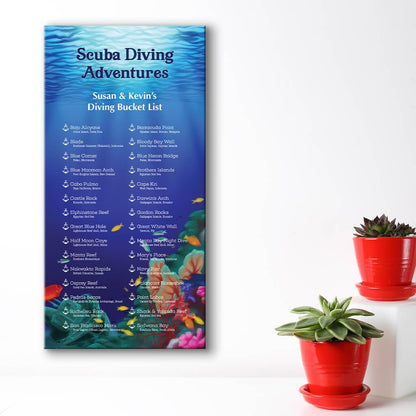 Create your own bucket list - underwater scene background