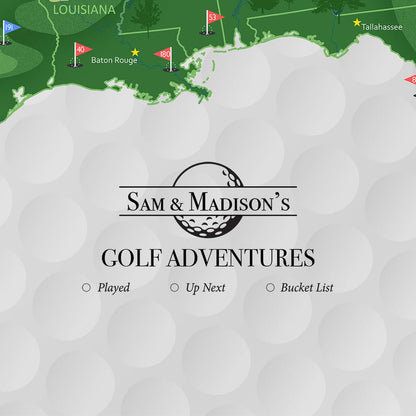 Canvas Golf Map Personalization Layout and Location