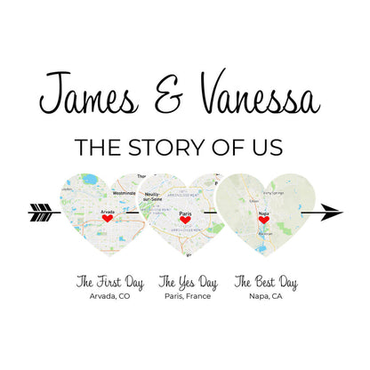 Closeup Example of Couples Canvas The Story Of Us Artwork