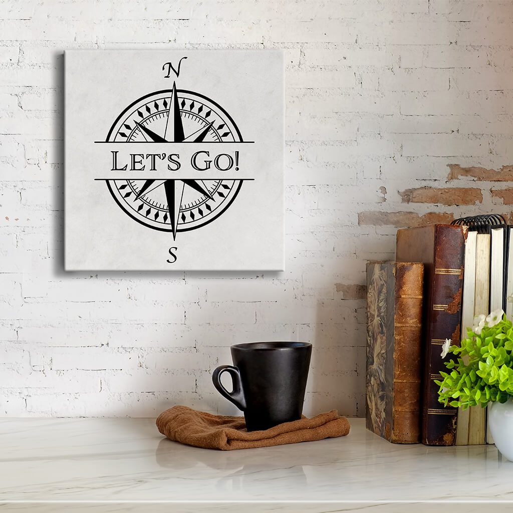 Travel Phrases - Compass Wall Art - 6 Travel Words Available