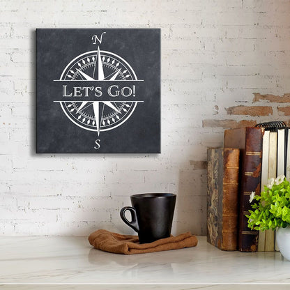 Travel Phrases - Compass Wall Art - 6 Travel Words Available