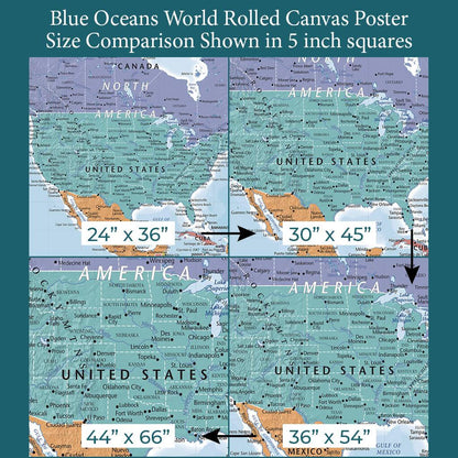 Font Size Comparison on 4 Poster Sizes