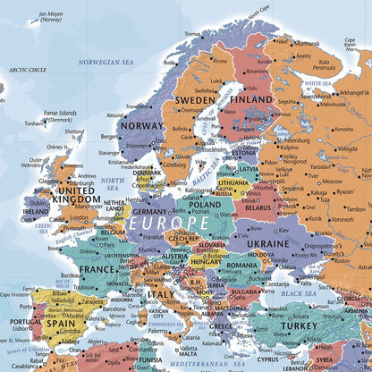 Closeup of Europe