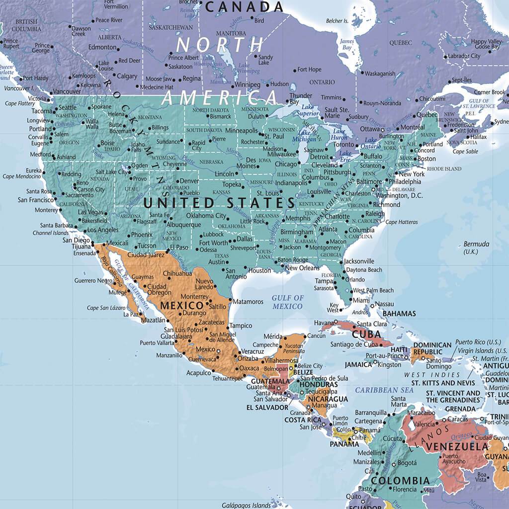 Closeup of USA