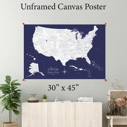 Navy Explorer USA Canvas Poster 30 x 45