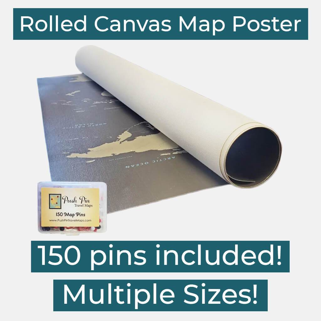Rolled Canvas Poster - With Pins!