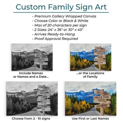 Custom Family Sign Art Information