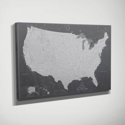 Gallery Wrapped Canvas Stormy Dreams USA Map Side View