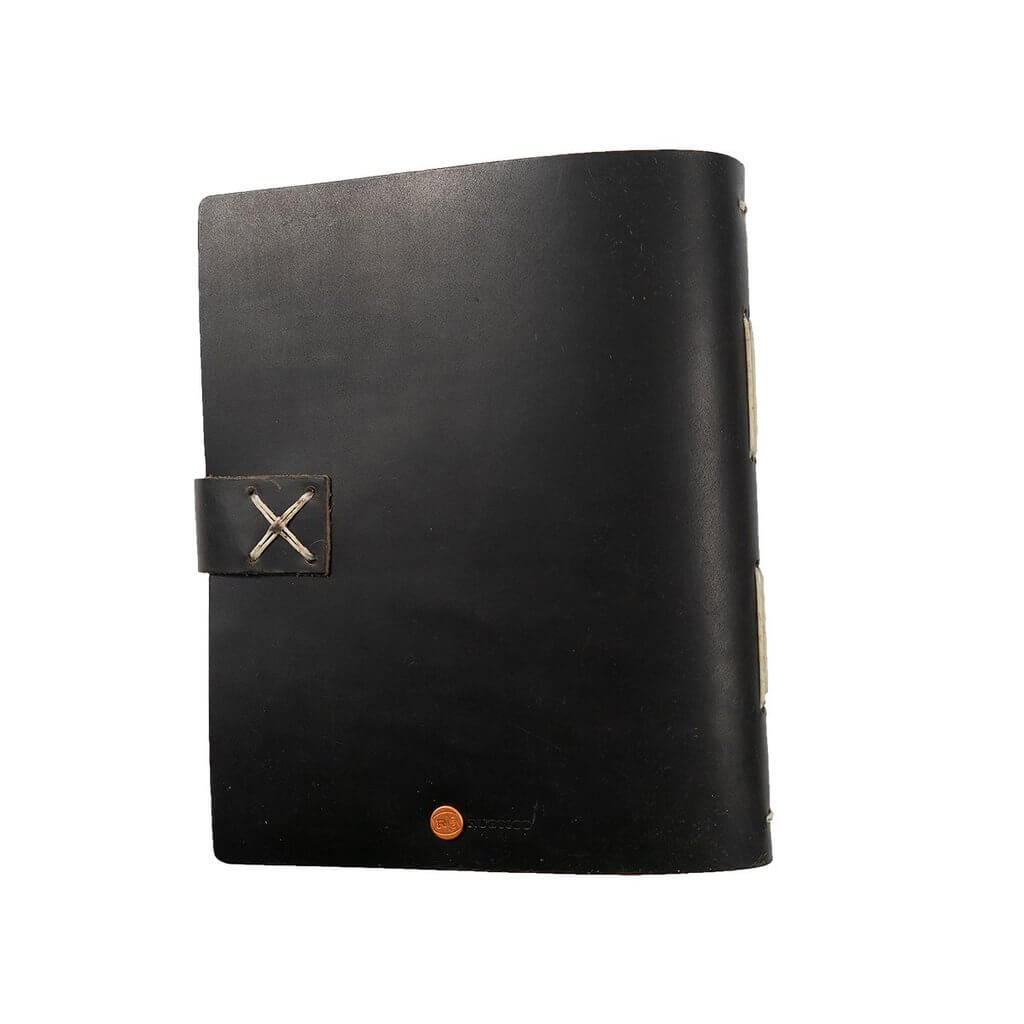 Charcoal Traveler Premium Leather Journal Back